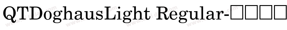 QTDoghausLight Regular字体转换